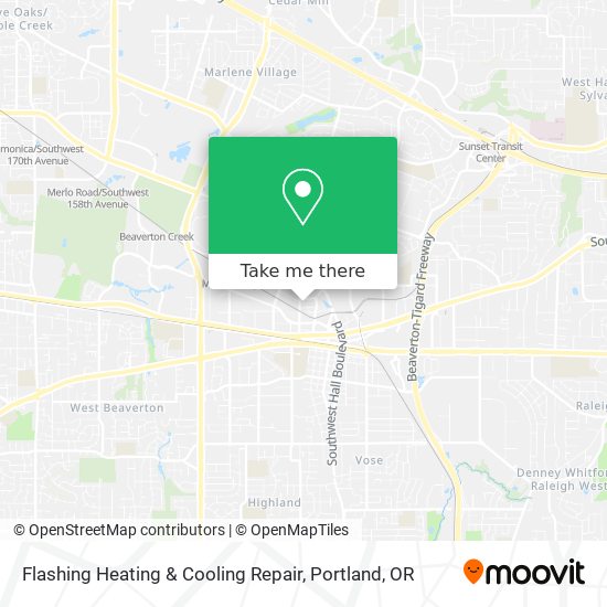 Flashing Heating & Cooling Repair map