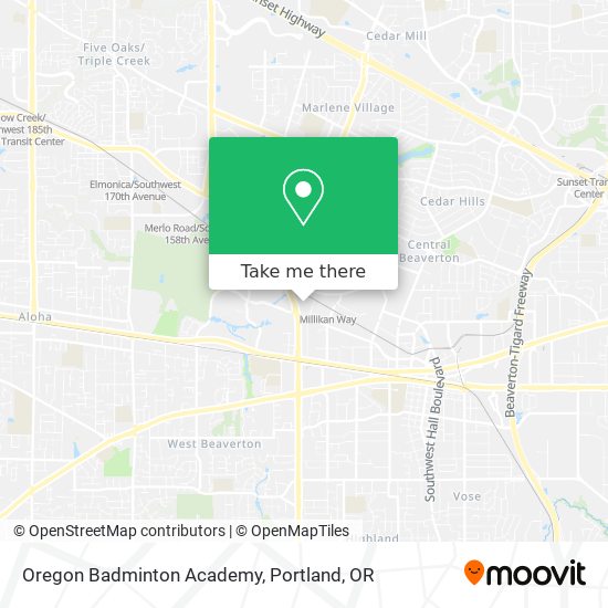 Mapa de Oregon Badminton Academy