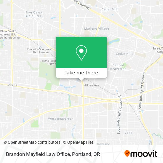 Mapa de Brandon Mayfield Law Office
