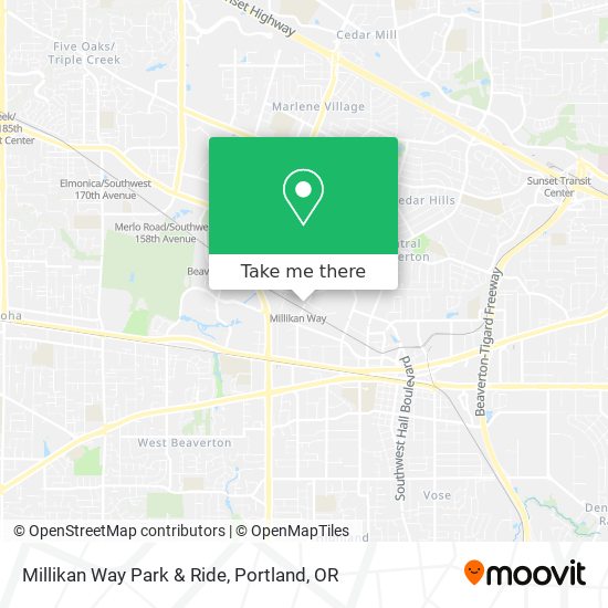 Millikan Way Park & Ride map