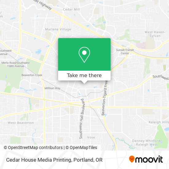 Mapa de Cedar House Media Printing