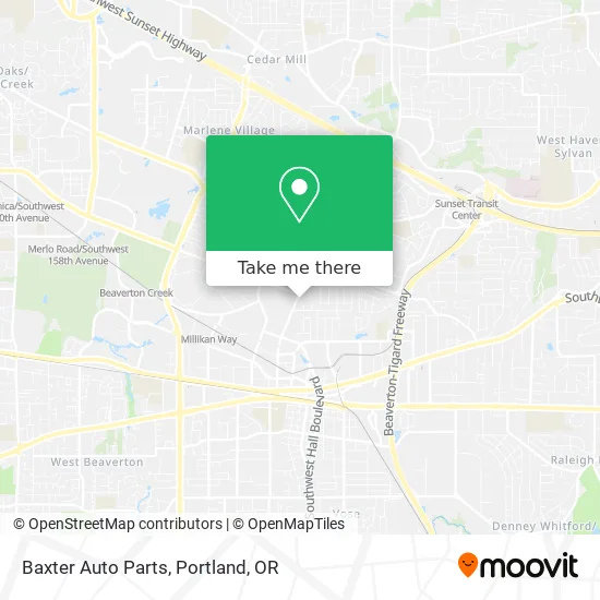 Baxter Auto Parts map