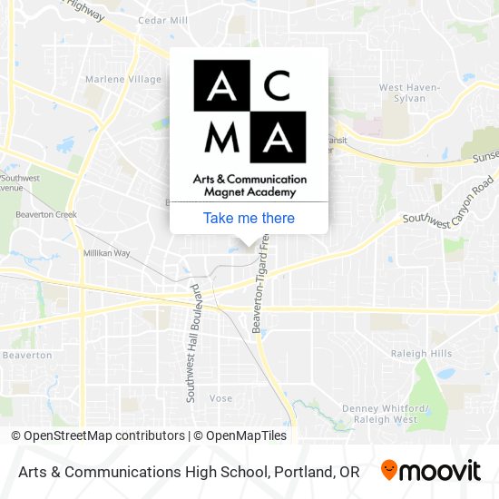 Mapa de Arts & Communications High School