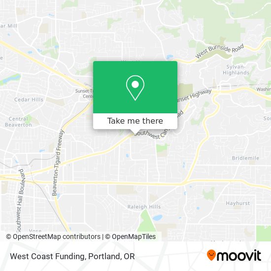 West Coast Funding map