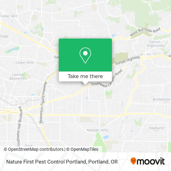 Nature First Pest Control Portland map