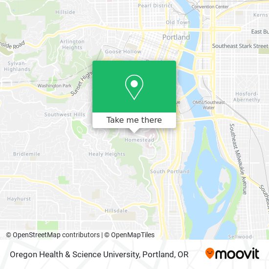 Mapa de Oregon Health & Science University