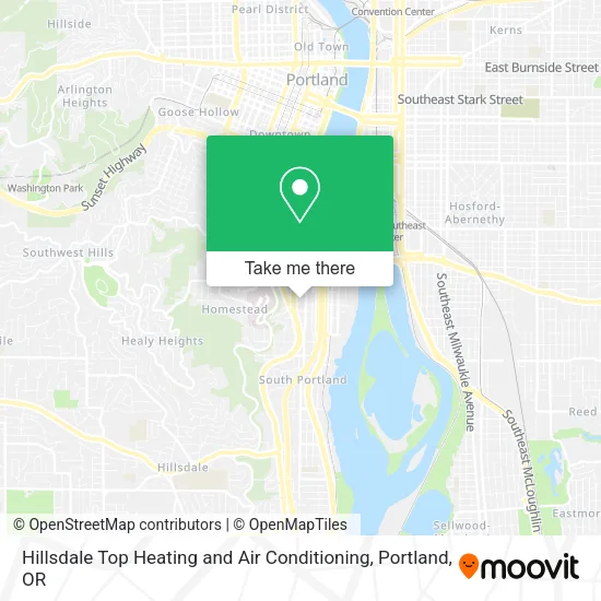 Hillsdale Top Heating and Air Conditioning map