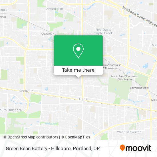 Green Bean Battery - Hillsboro map