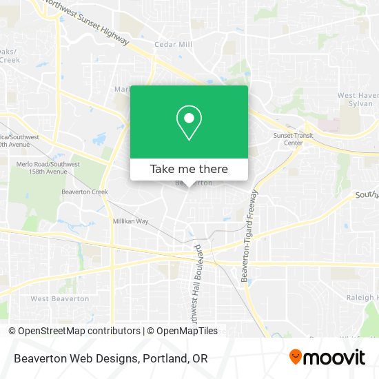 Mapa de Beaverton Web Designs