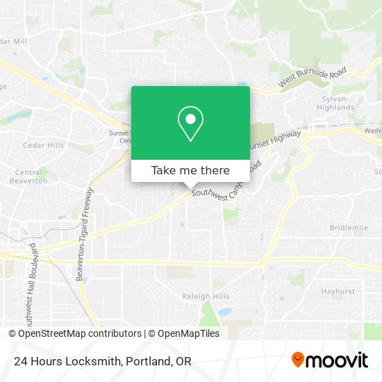 Mapa de 24 Hours Locksmith
