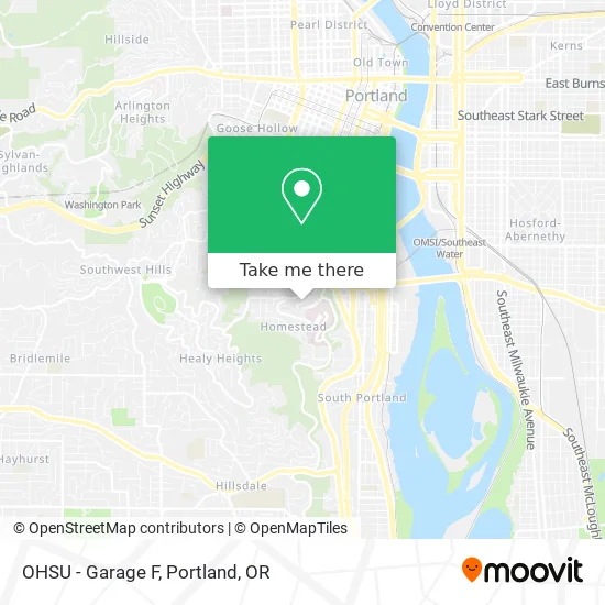 OHSU - Garage F map
