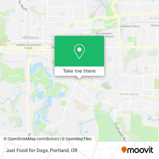 Mapa de Just Food for Dogs