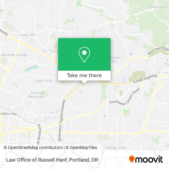 Mapa de Law Office of Russell Hanf