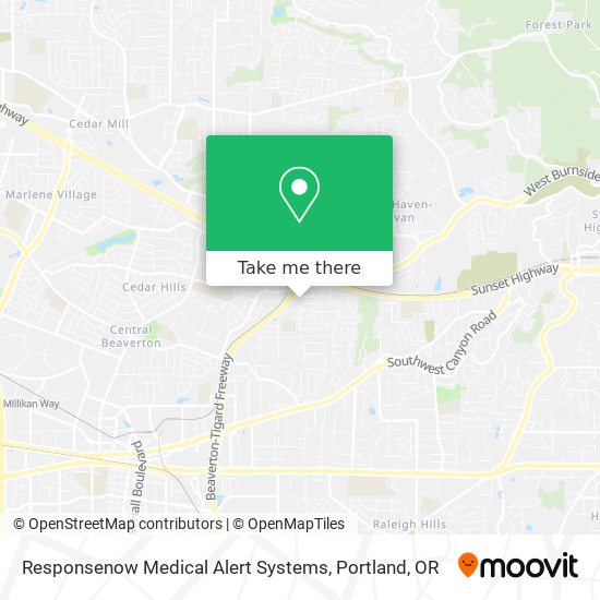 Mapa de Responsenow Medical Alert Systems