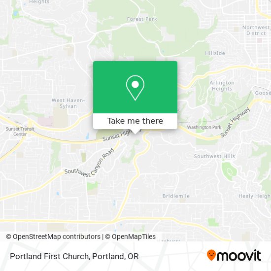 Portland First Church map