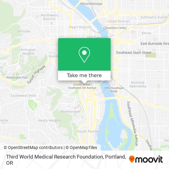 Mapa de Third World Medical Research Foundation
