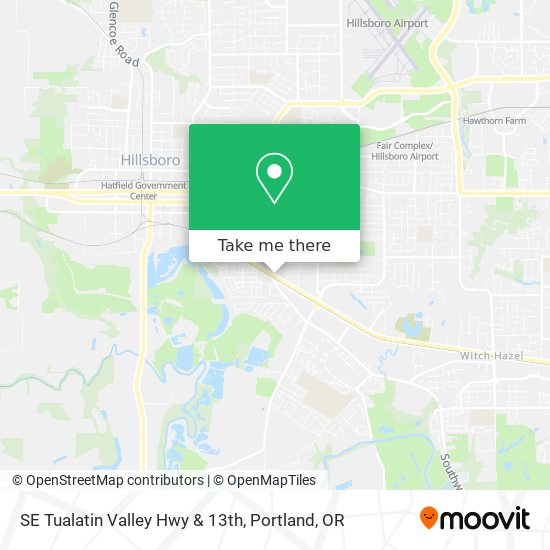 Mapa de SE Tualatin Valley Hwy & 13th