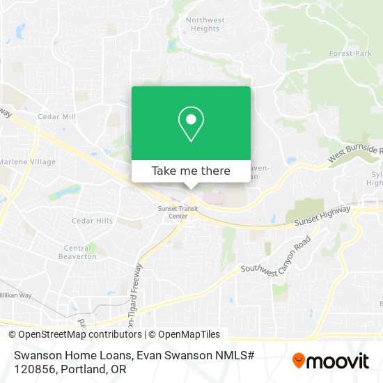 Swanson Home Loans, Evan Swanson NMLS# 120856 map