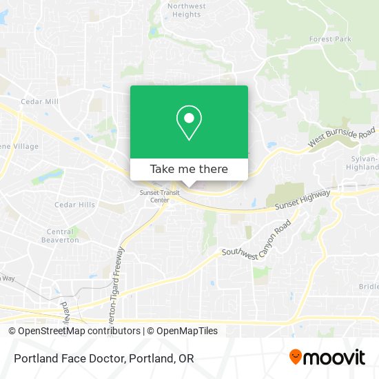Portland Face Doctor map
