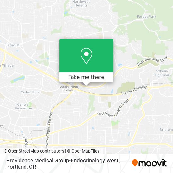 Mapa de Providence Medical Group-Endocrinology West