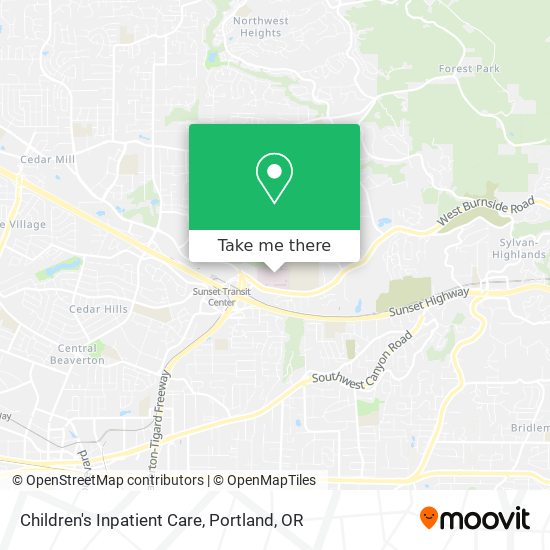 Children's Inpatient Care map
