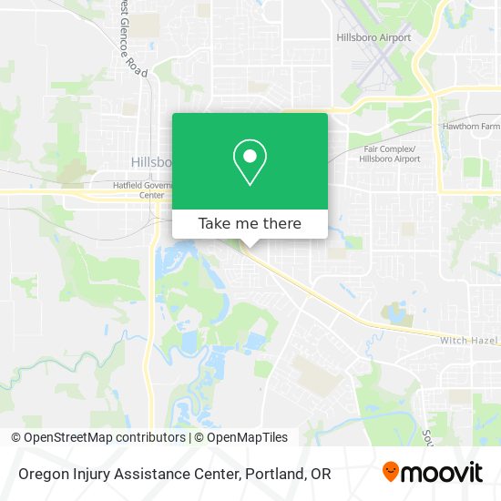 Oregon Injury Assistance Center map