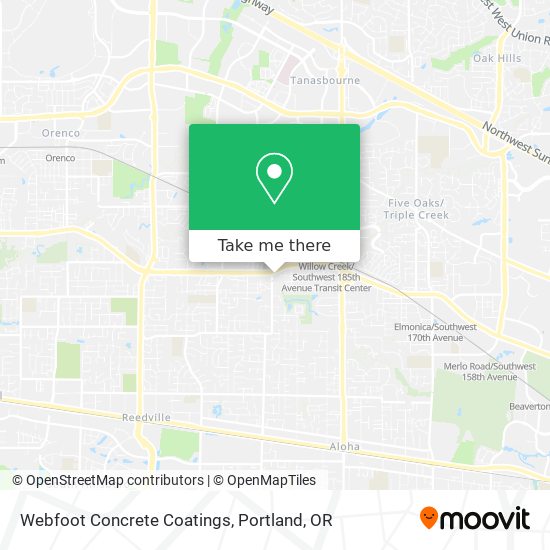 Webfoot Concrete Coatings map