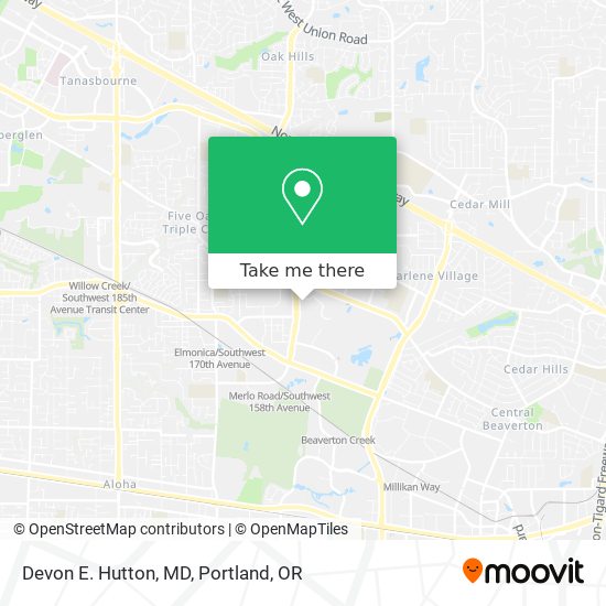 Devon E. Hutton, MD map