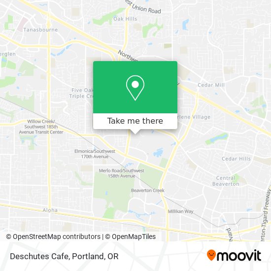 Deschutes Cafe map