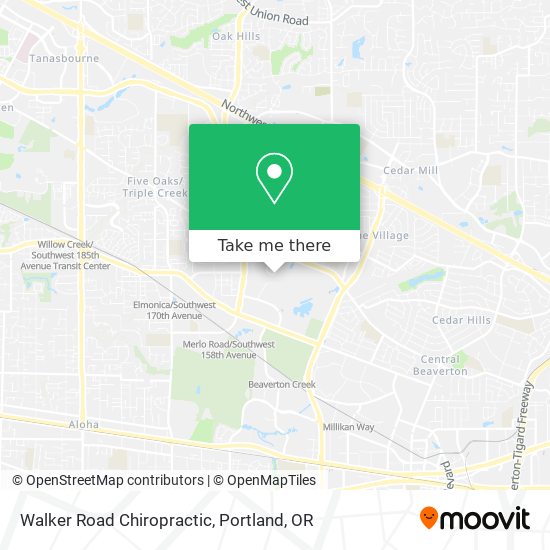 Walker Road Chiropractic map