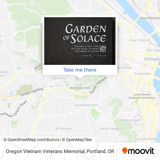 Oregon Vietnam Veterans Memorial map