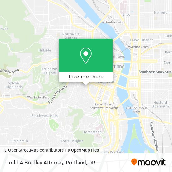 Todd A Bradley Attorney map