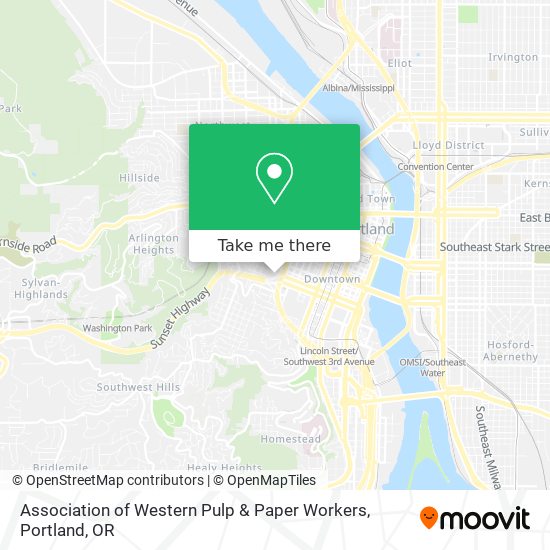 Association of Western Pulp & Paper Workers map