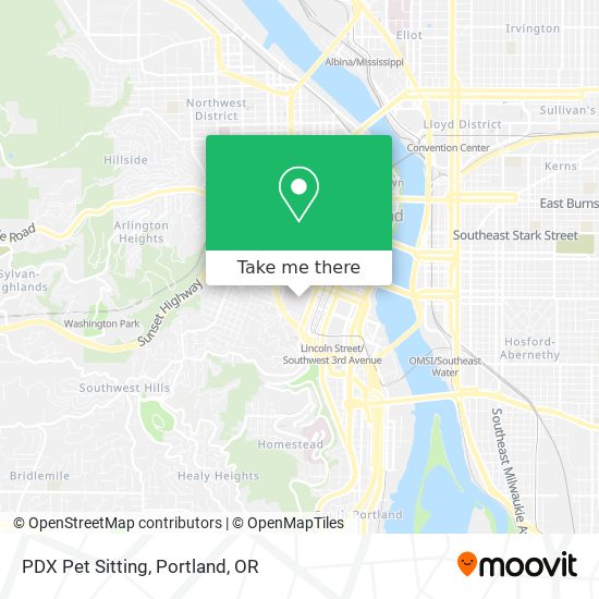 Mapa de PDX Pet Sitting