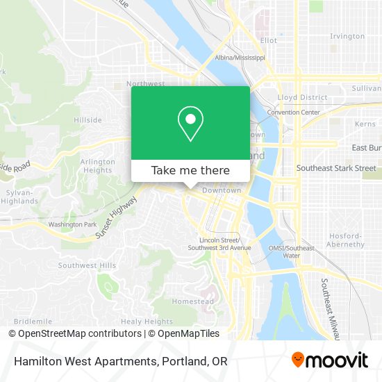 Hamilton West Apartments map