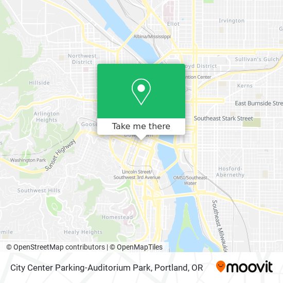 Mapa de City Center Parking-Auditorium Park