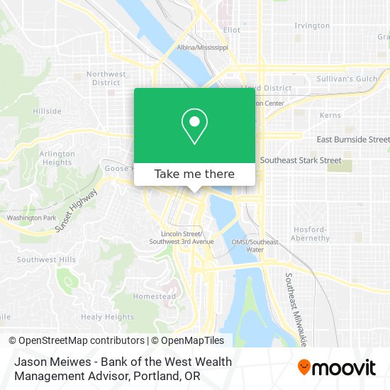 Mapa de Jason Meiwes - Bank of the West Wealth Management Advisor