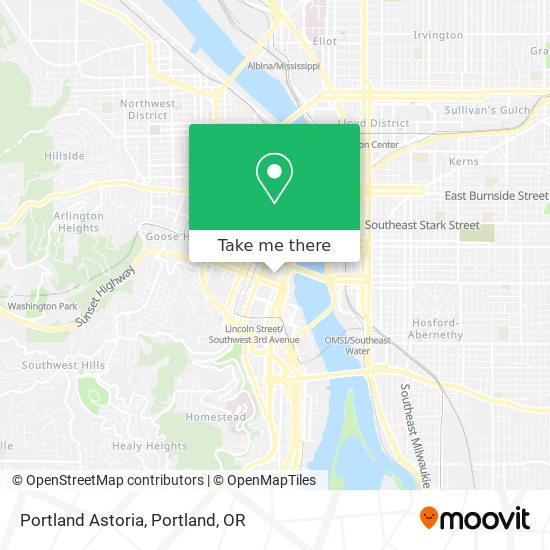 Portland Astoria map