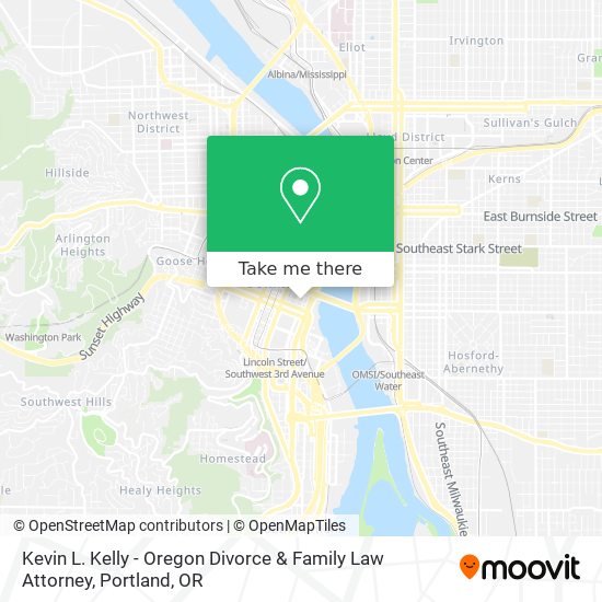 Mapa de Kevin L. Kelly - Oregon Divorce & Family Law Attorney