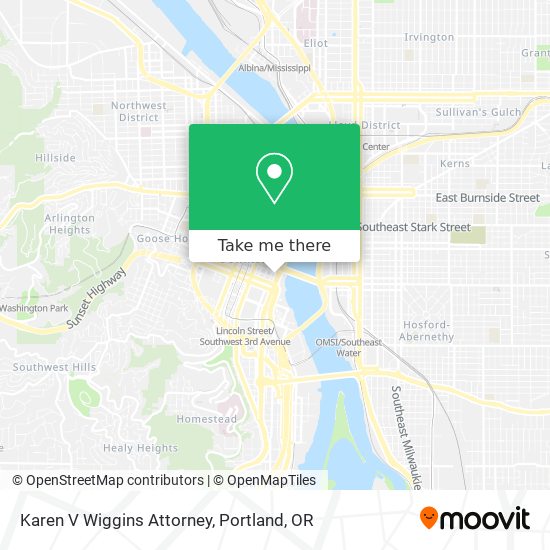 Karen V Wiggins Attorney map