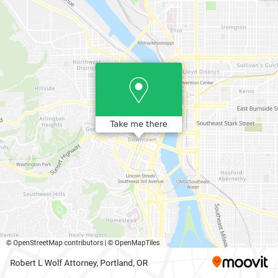 Robert L Wolf Attorney map