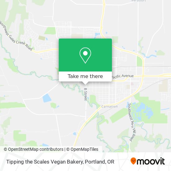 Tipping the Scales Vegan Bakery map