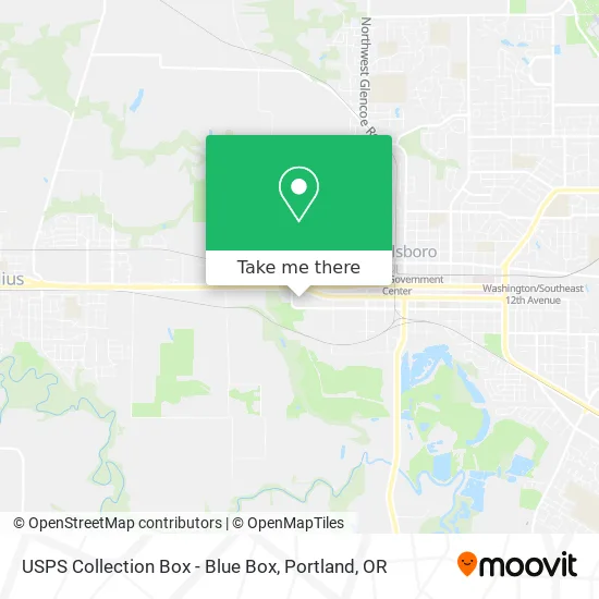 Mapa de USPS Collection Box - Blue Box