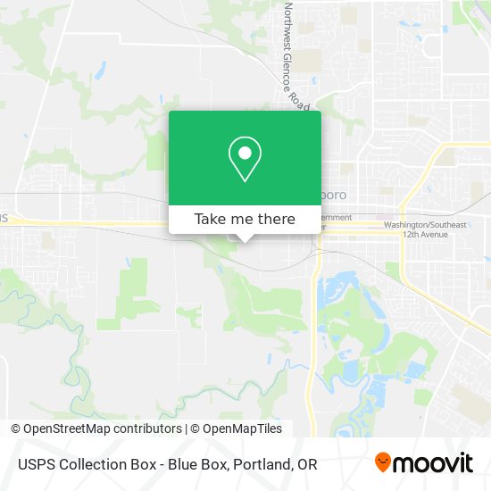 USPS Collection Box - Blue Box map