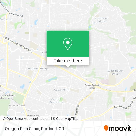 Mapa de Oregon Pain Clinic