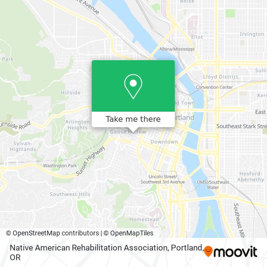 Mapa de Native American Rehabilitation Association
