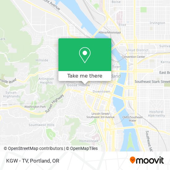 KGW - TV map