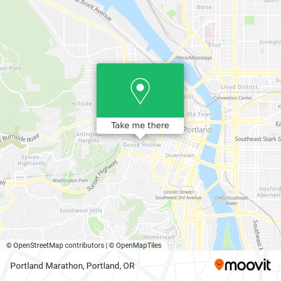 Portland Marathon map