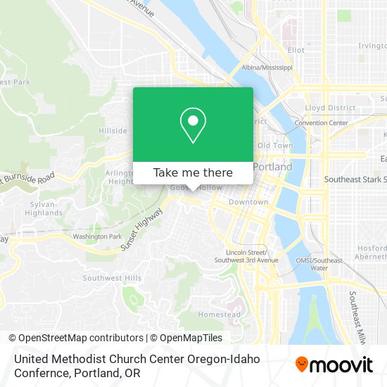 United Methodist Church Center Oregon-Idaho Confernce map