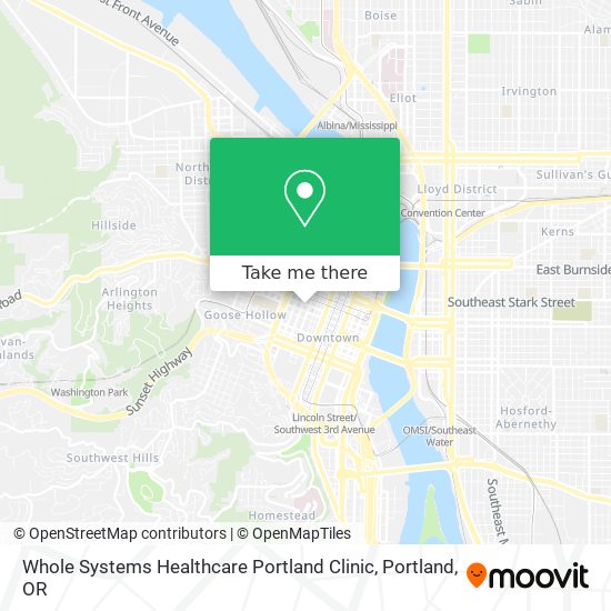Whole Systems Healthcare Portland Clinic map